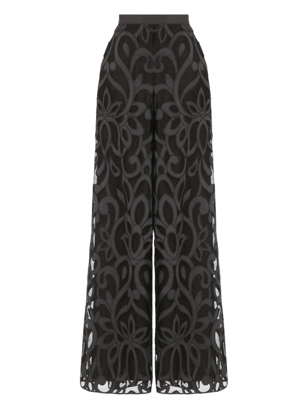 

Брюки из кружев с цветочным узором Temperley London, черный