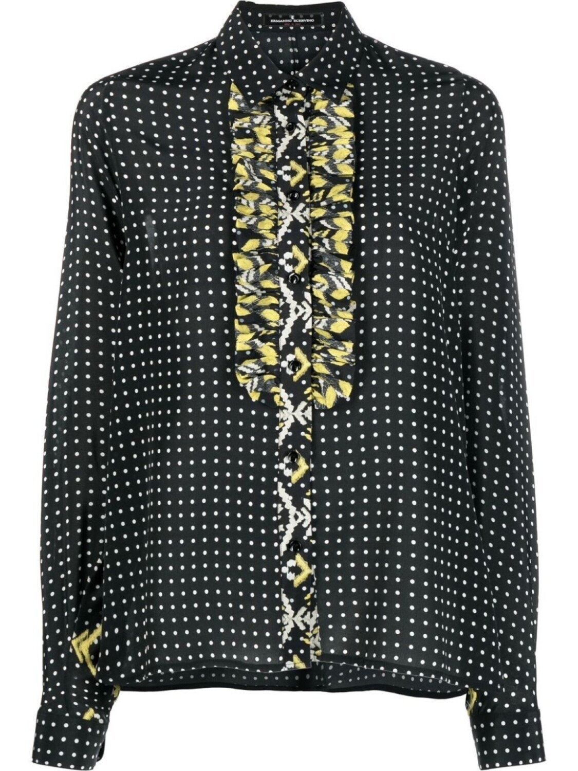 

Ermanno Scervino шелковая блузка в горох, черный