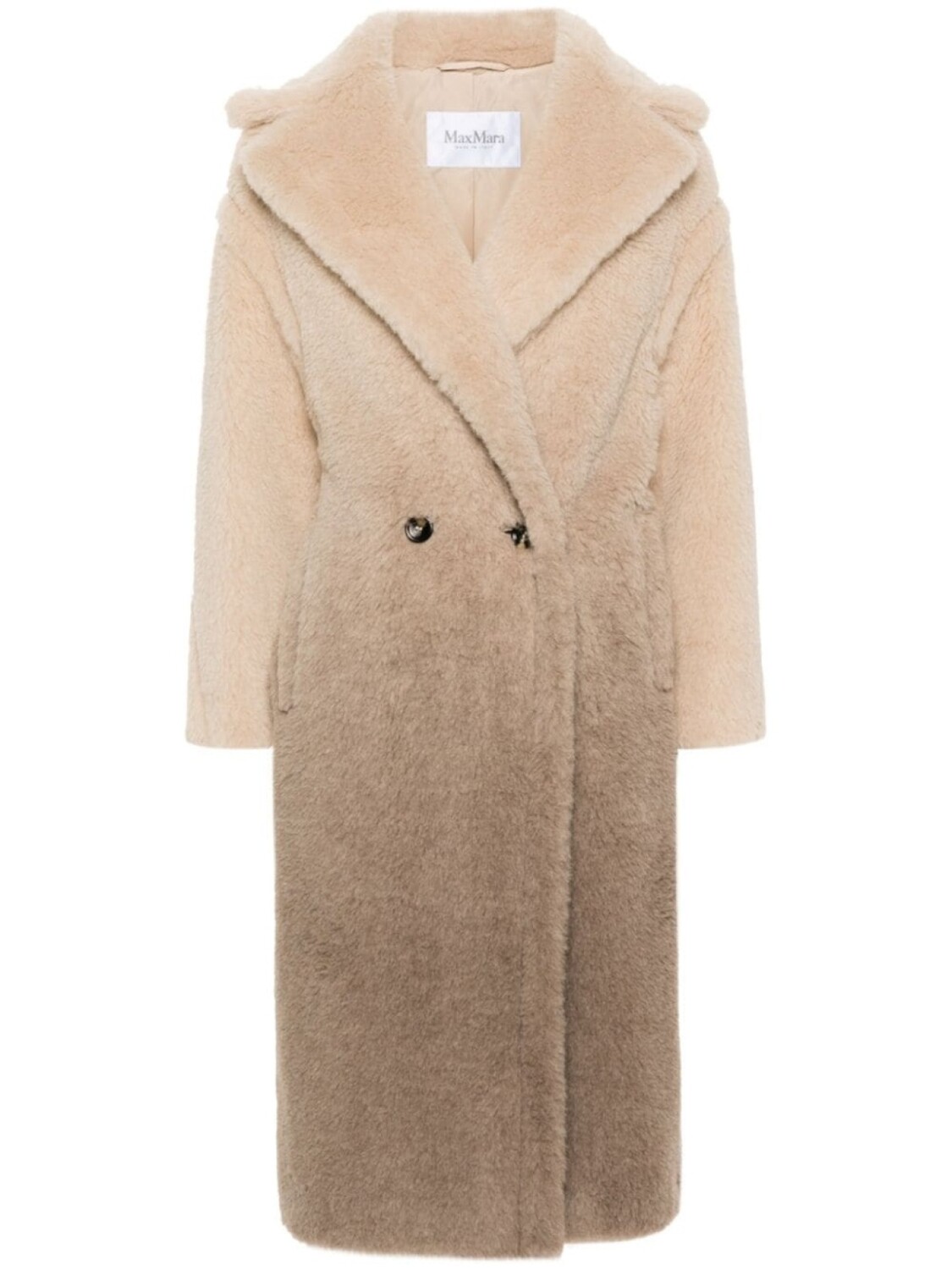 

Max Mara двубортное пальто Gatto с градиентным эффектом, нейтральный цвет
