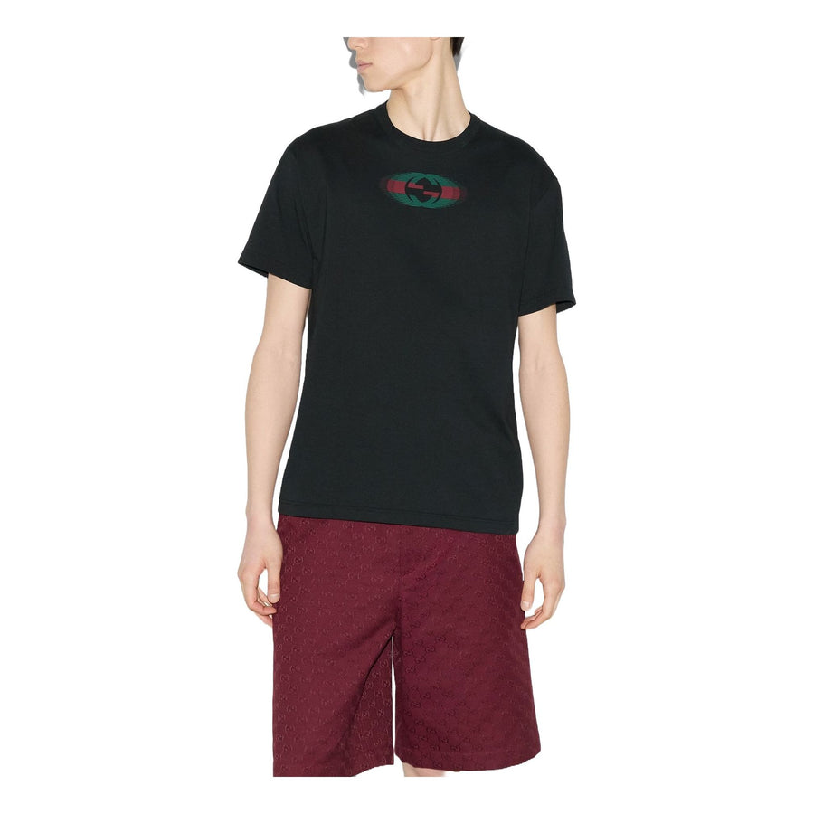 

Футболка Gucci Cotton Jersey T-shirt 'Black', черный