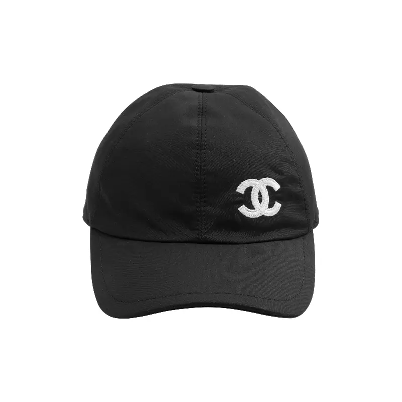

CHANEL Хлопковая бейсболка унисекс черная, Black