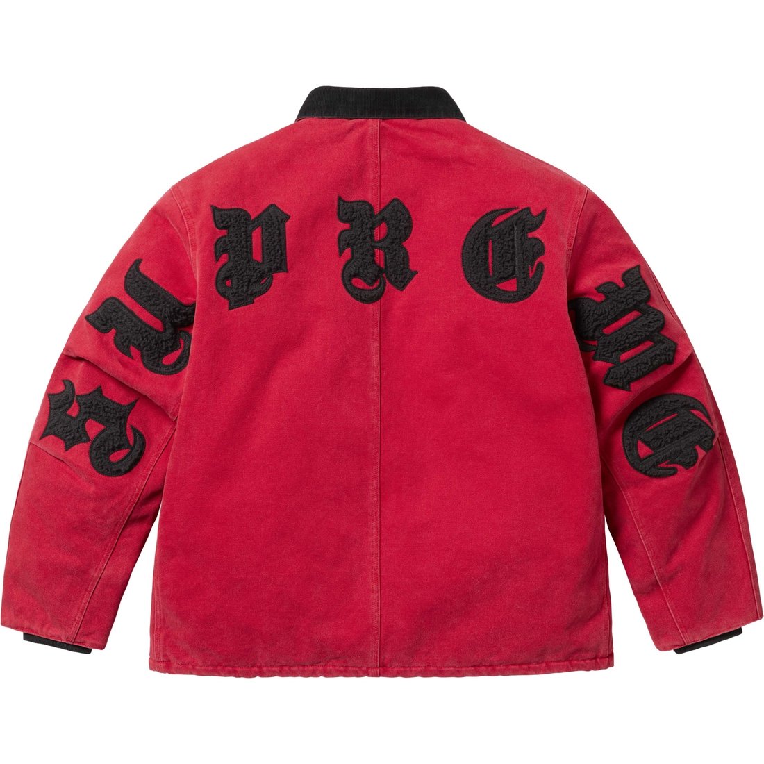 

Supreme Старинная английская рабочая куртка из холста, Red/Red