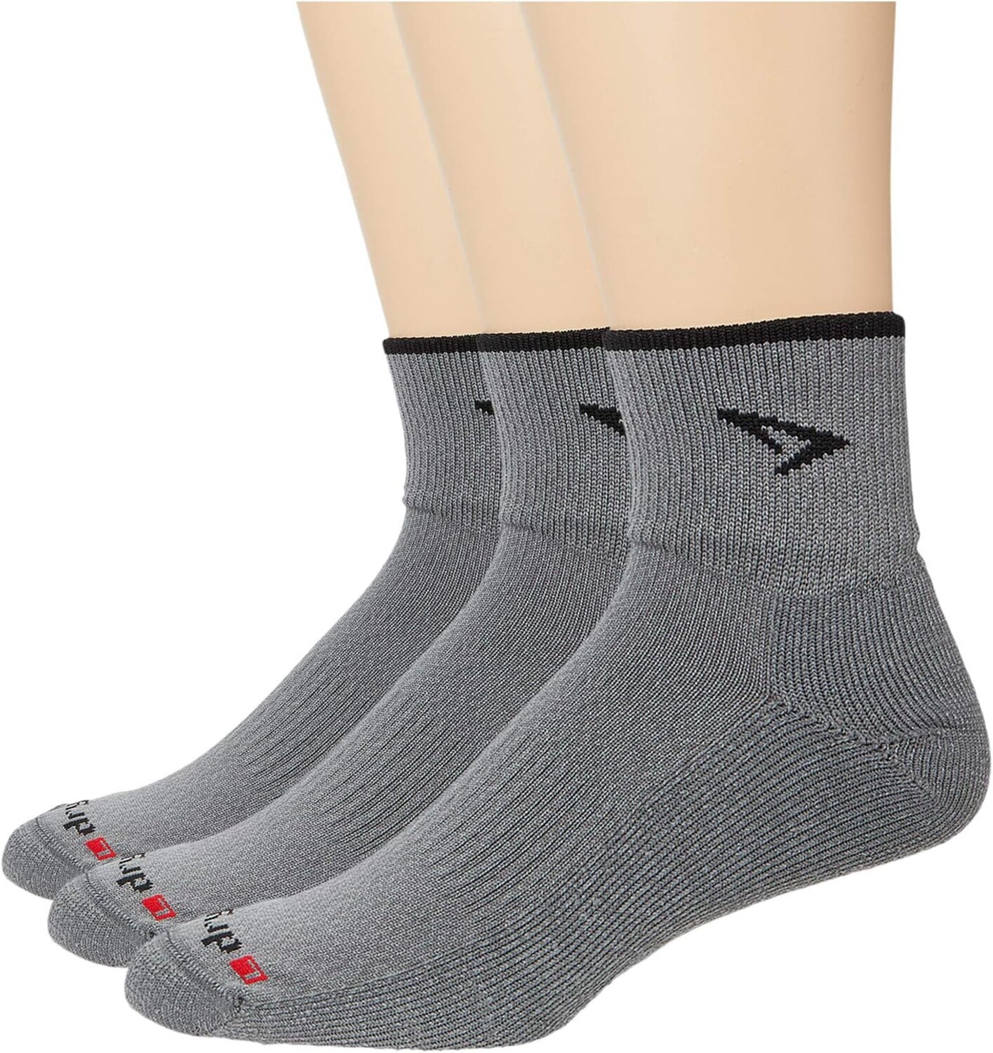 

Trail Running 1/4 Crew Turndown Leg Leg, 3 шт. Drymax, цвет Dark Gray/Black