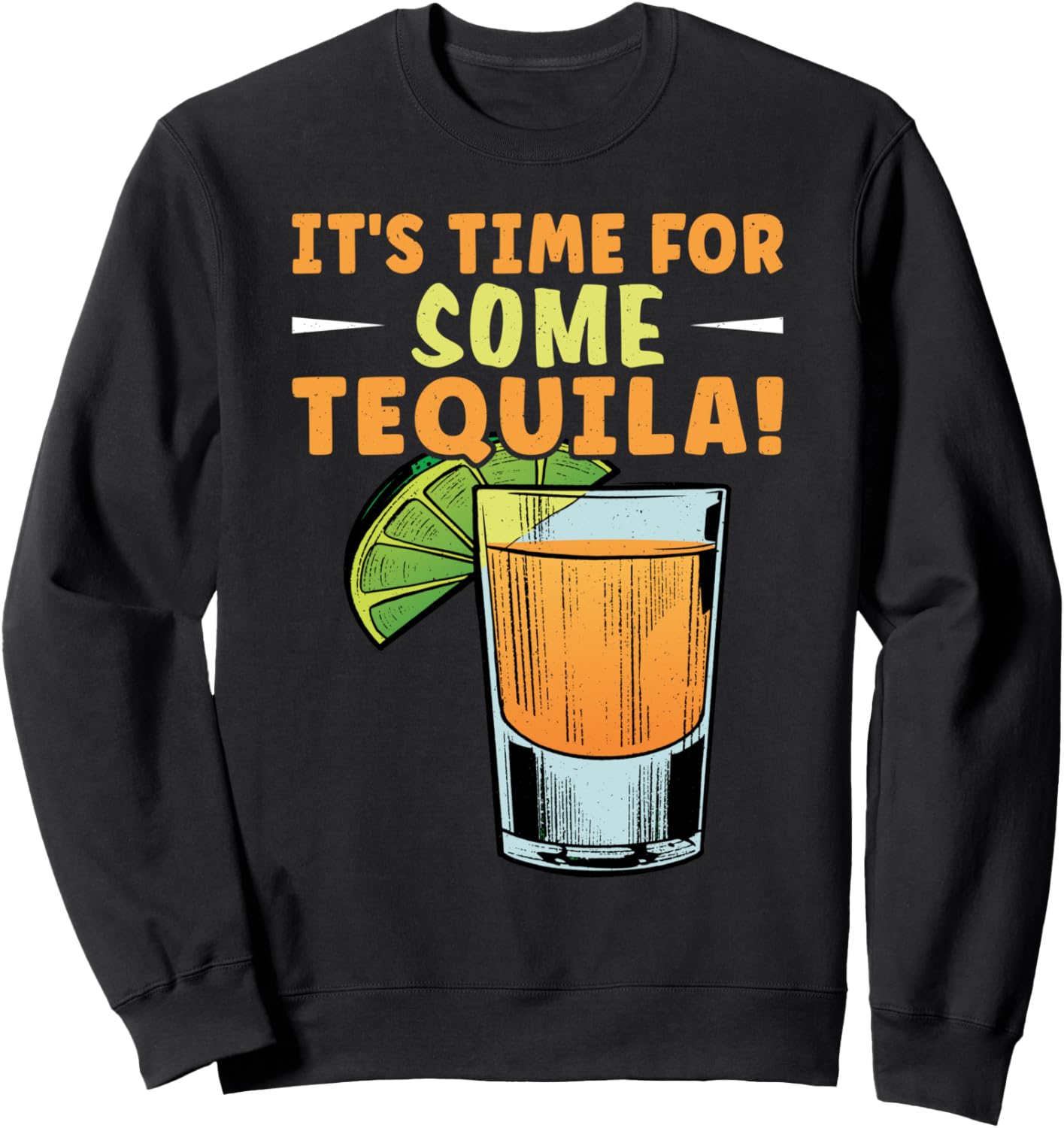 

Толстовка с дизайном Время текилы и Бармен, подающий текилу Tequila Designs For Lime And Tequila Lover, черный