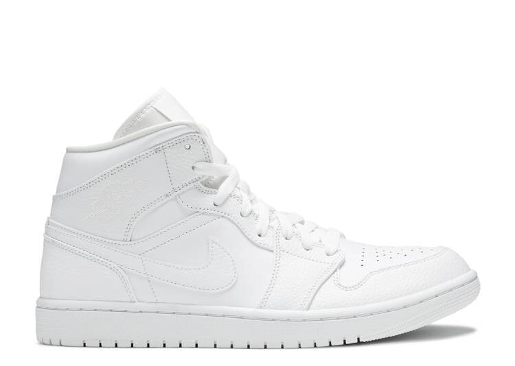 

Кроссовки AIR JORDAN 1 MID 'TRIPLE WHITE', белый