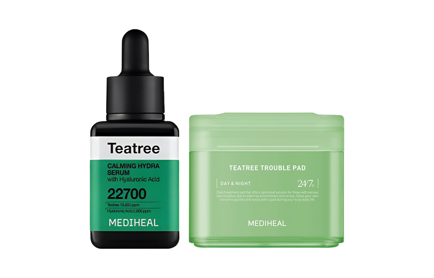 

Набор сывороток с чайным деревом meidihuier успокаивает и увлажняет 40мл+170мл MEDIHEAL