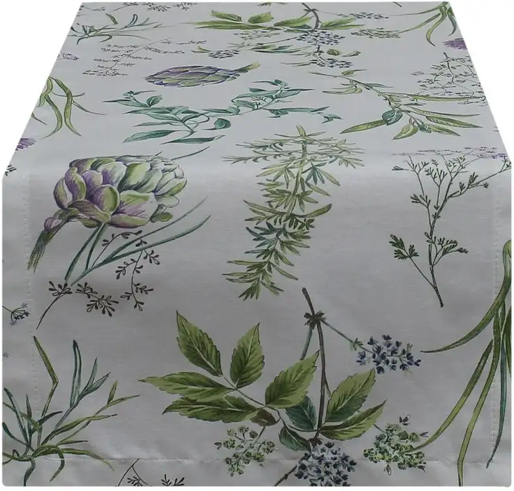 

HOSSNER - HOMECOLLECTION дорожка для стола "Nele", (1 шт.) 40х100 см, белый/мятный/зеленый/фиолетовый