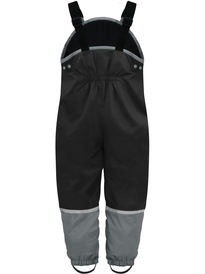 Normani Outdoor Sports Детские непромокаемые штаны на подтяжках, Waller, черного цвета — фото 2