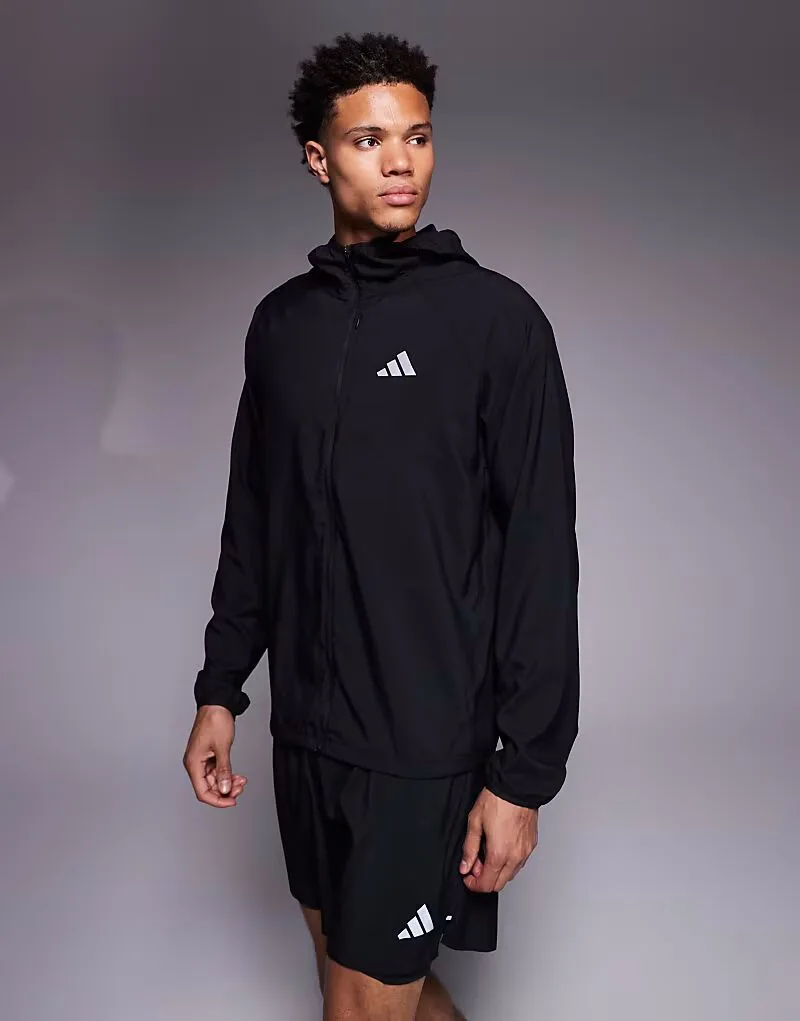 Adidas performance Куртка Adidas Running Essentials с капюшоном, черная