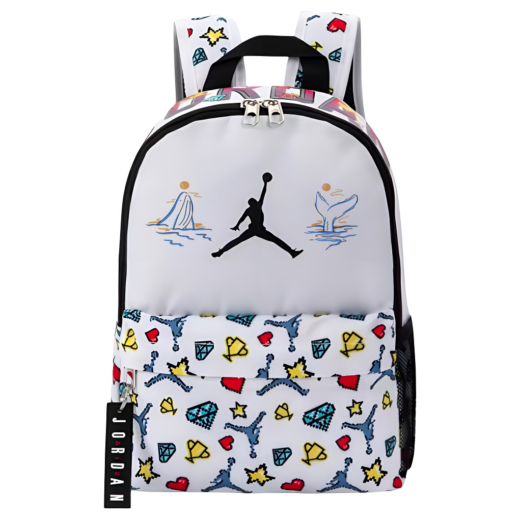 

Jordan Полиэстеровый рюкзак женский белый, Sunset Whale