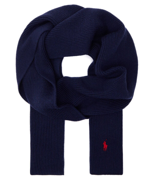 

Шарф шерстяной Polo Ralph Lauren, синий