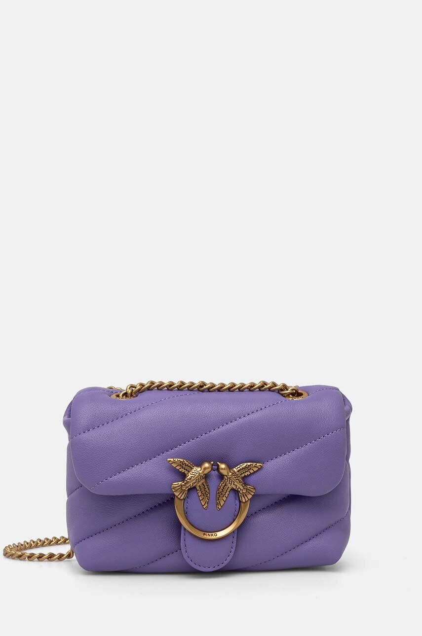 

Кожаная сумка Pinko, фиолетовый