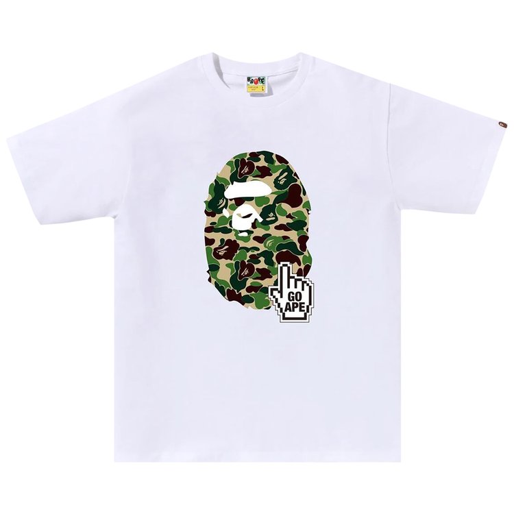 

Футболка BAPE ABC Camo (Online Exclusive) 'White/Green', белый