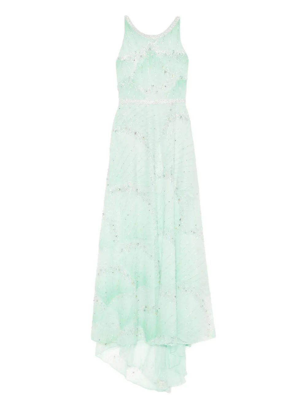 

Макси-платье с бусинами MIAU by Clara Rotescu, зеленый