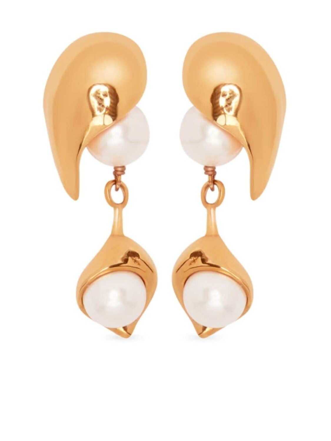 

Серьги-подвески Abstract Leaf Oscar de la Renta, золотой