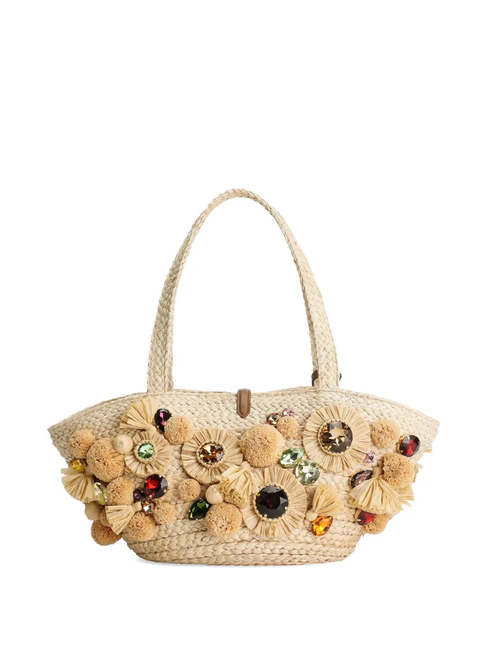 Декорированная сумка-корзина DOLCE & GABBANA, нейтральный — фото 3