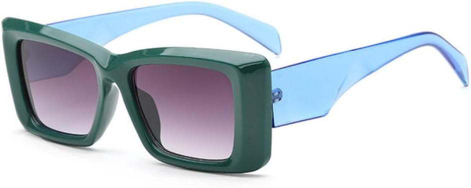 

Солнцезащитные очки прямоугольной формы для женщин, защита от УФ-излучения UV400, ретро-стиль, леопардовый принт, зеленый, синий, солнцезащитные очки для мужчин LANGSER, Green Blue