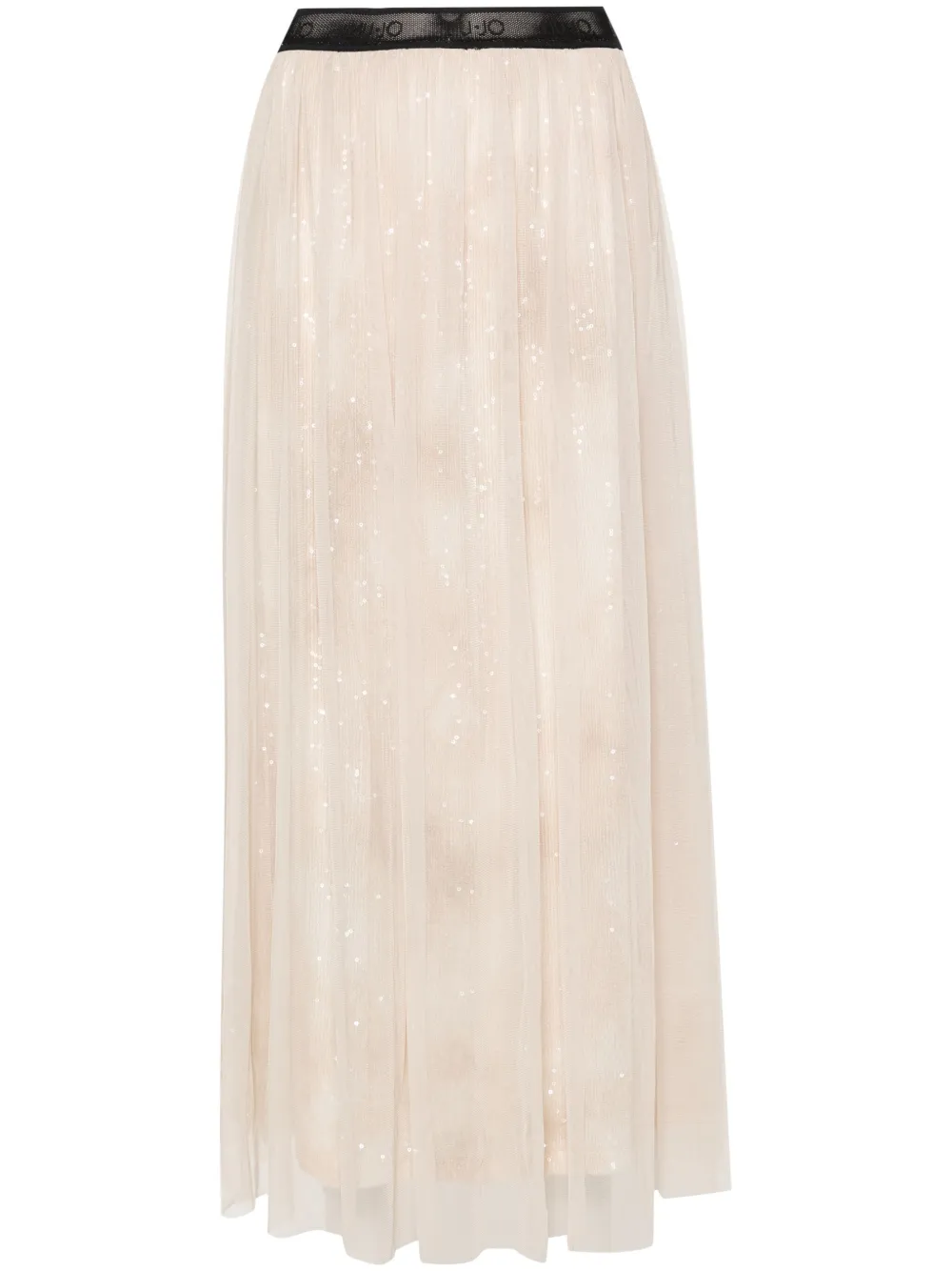 

Юбка миди из тюля с пайетками LIU JO, нейтральный