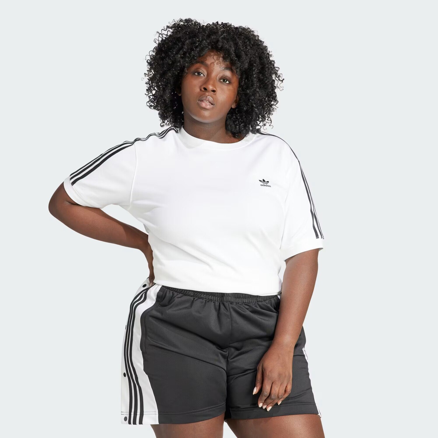 

Футболка с 3 полосками (большие размеры) Adidas, цвет White