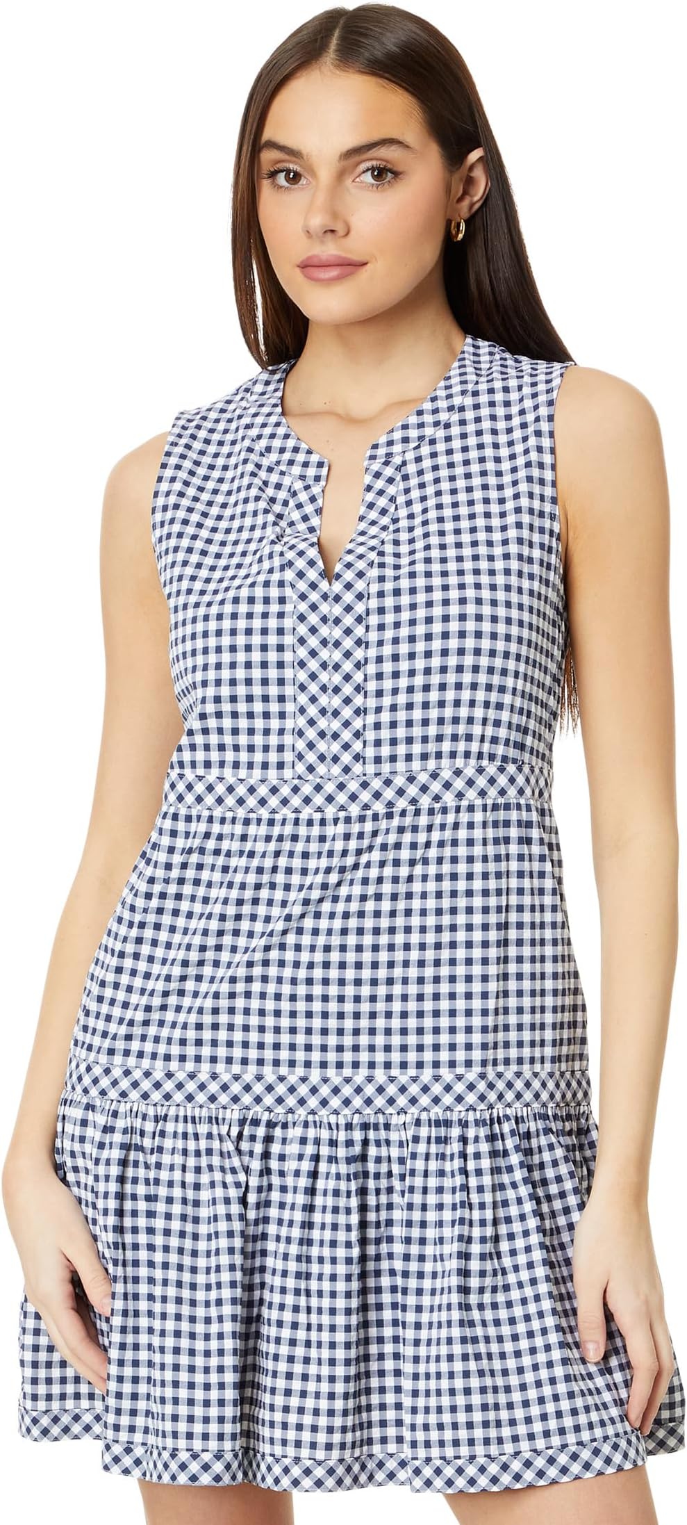 

Платье Vineyard Vines Harbor Tiered Dress, Gingham Navy/White
