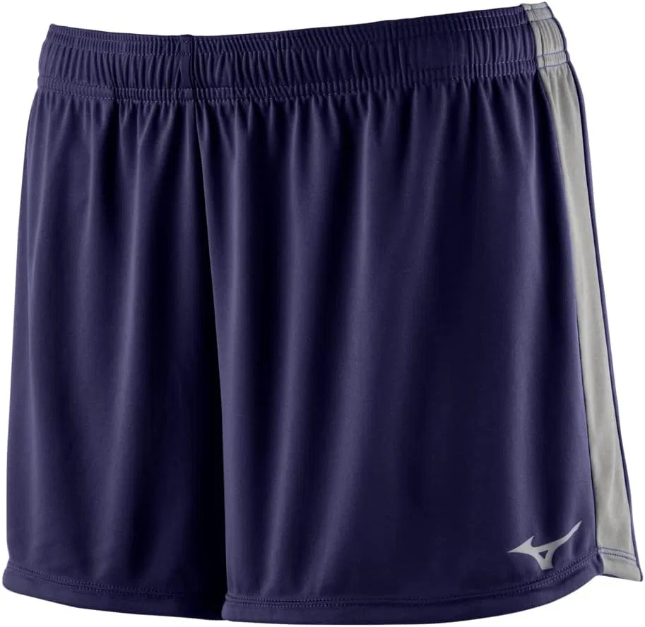 Шорты Mizuno Girls' Girls Icon 3 дюйма, темно-серый