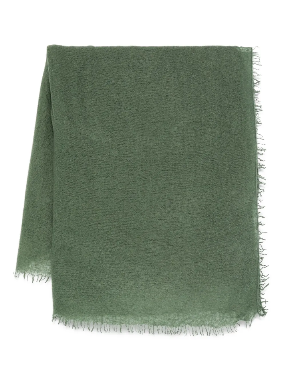 

Кашемировый шарф с бахромой по краям Warm-Me, зеленый