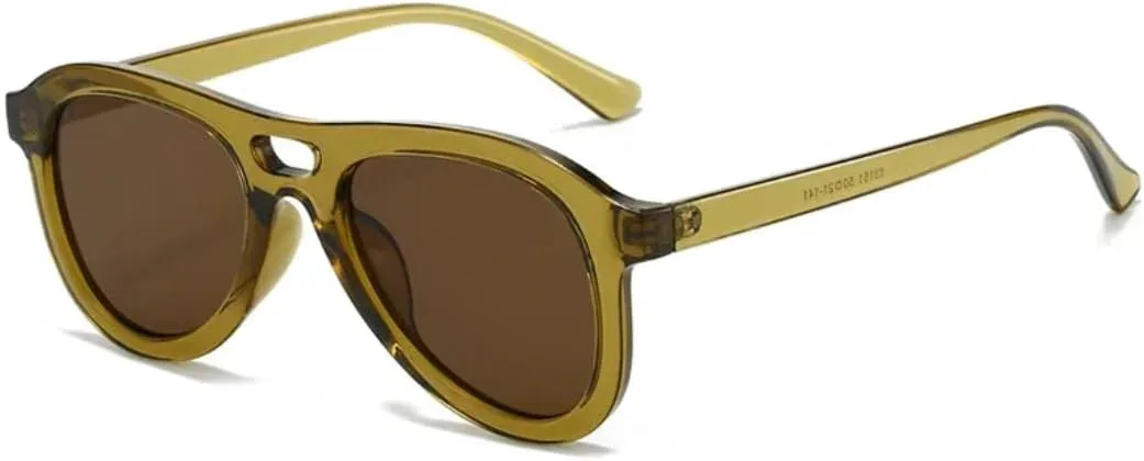 

Солнцезащитные очки с защитой UV400 | Двойные перемычки, цветные линзы | Для женщин и мужчин, для занятий спортом на открытом воздухе и вождения DSVIGF, Green Tea