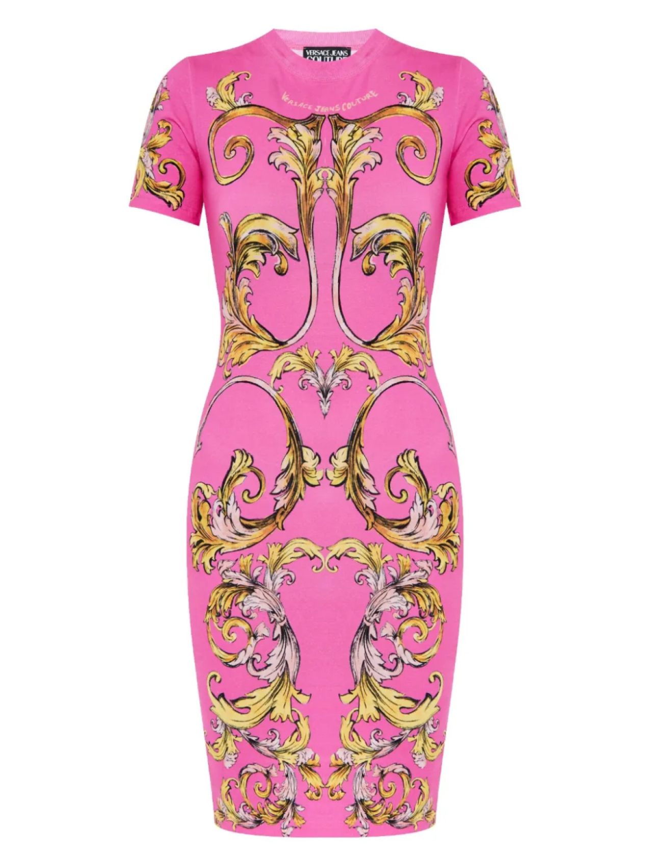 

Платье с принтом Versace Jeans Couture, розовый