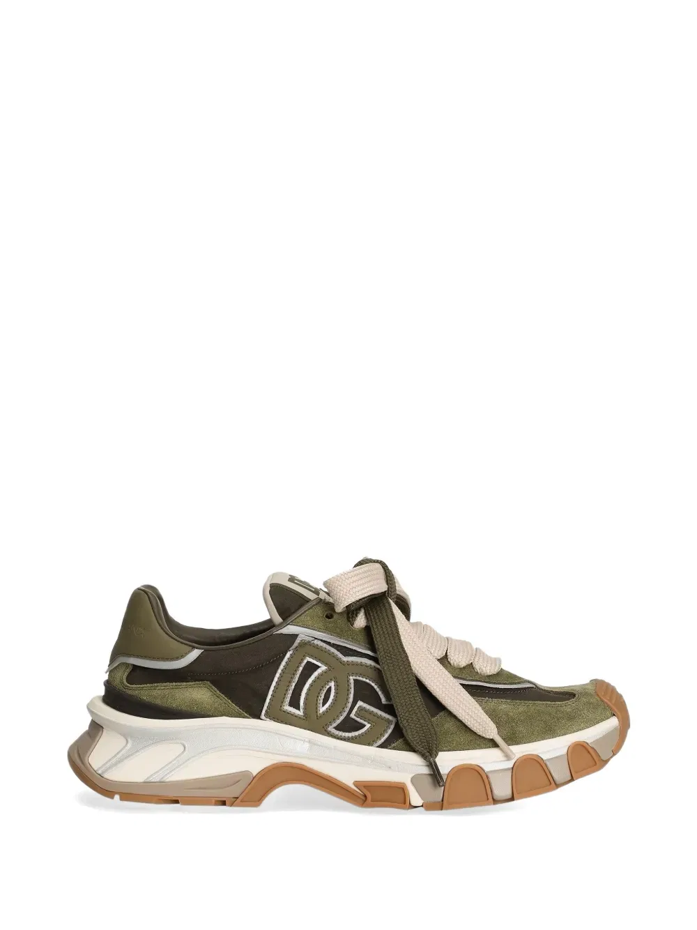 Кроссовки Dg country road из ткани Dolce & Gabbana, зеленый