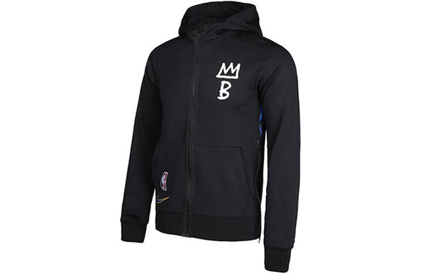 Толстовка Nike Loose Casual Knit Brooklyn Basketball Hooded Jacket Black, черный — фото 3