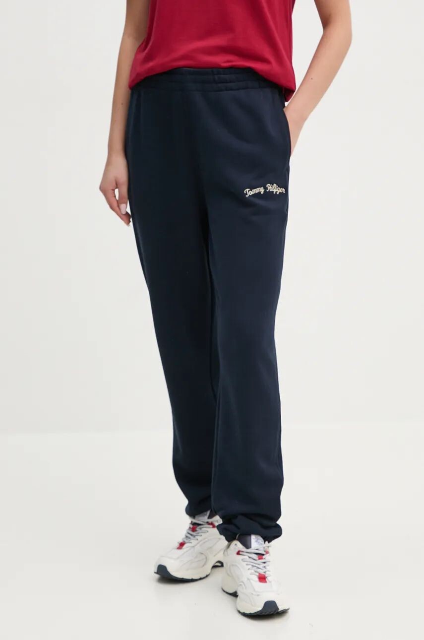 

Хлопковые спортивные брюки Tommy Hilfiger, темно-синий