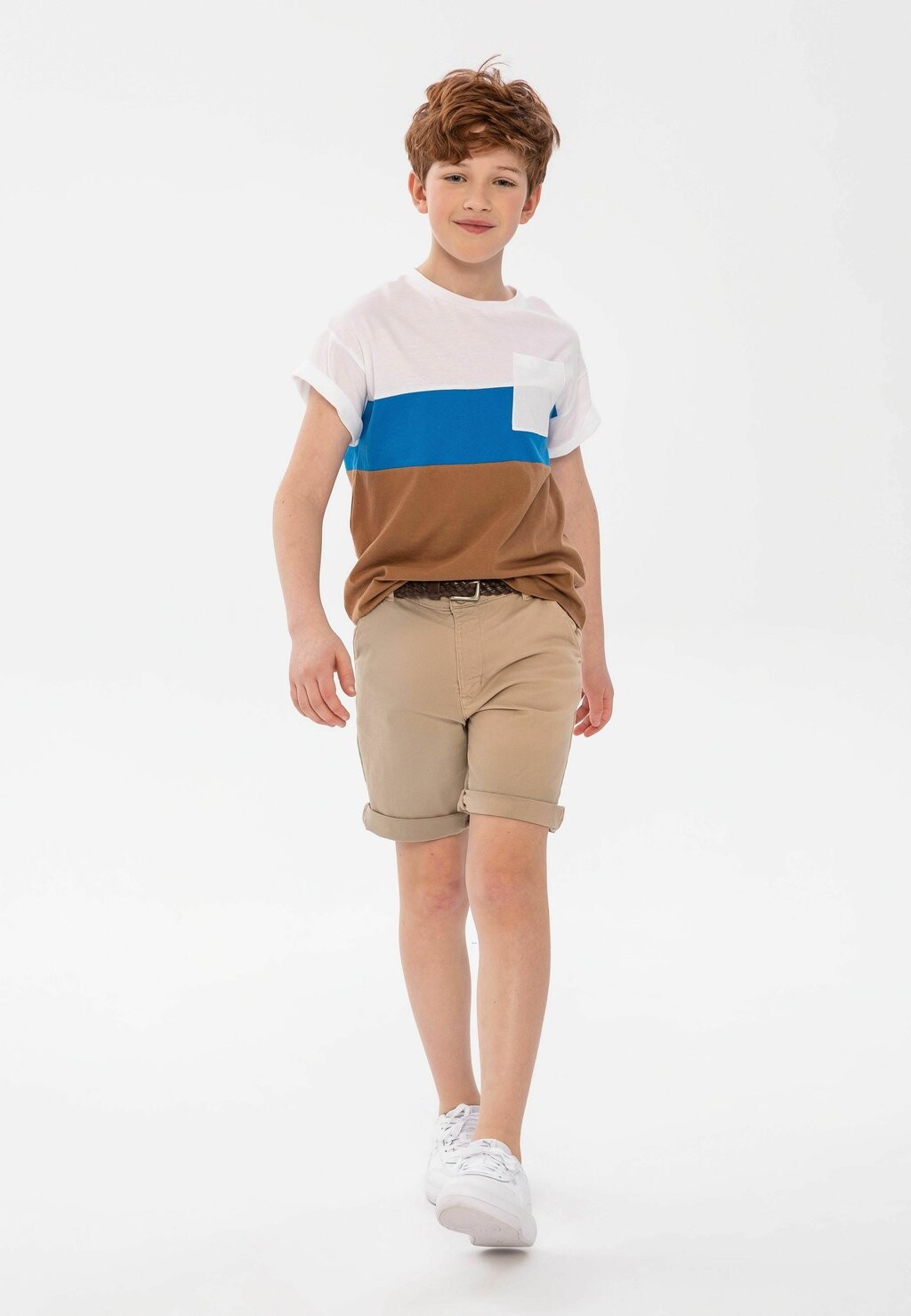 

Футболка с принтом MINOTI, цвет white blue brown