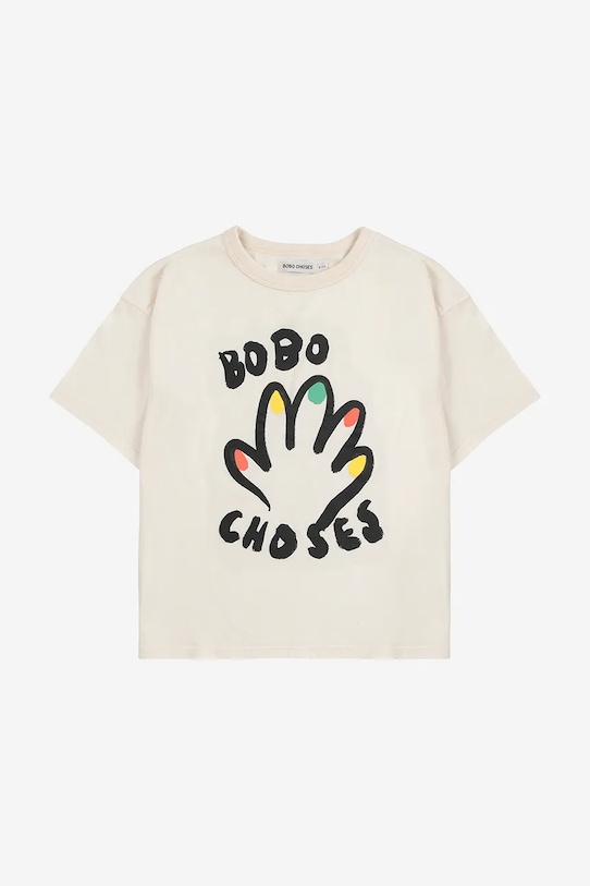Детская хлопковая футболка High Five Bobo Choses, белый — фото 2