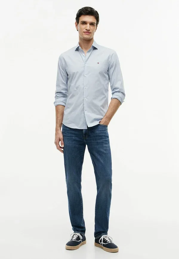 Джинсы прямые зауженные Tommy Hilfiger Denton whiskered straight, дымчато-синий — фото 2