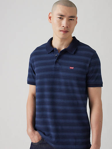

Рубашка поло Housemark Levi's, цвет Rayn Stripe Dark Indigo - Blue