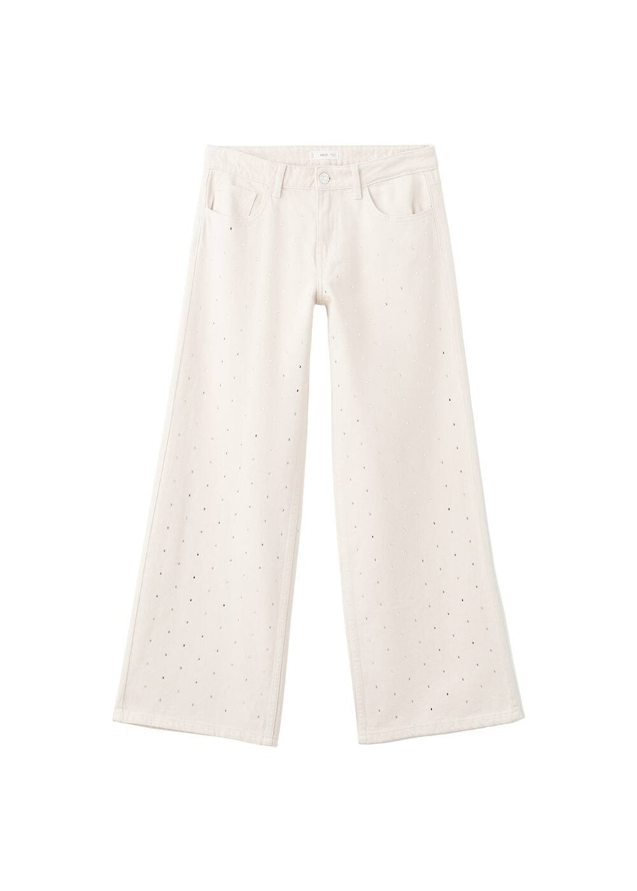 

Джинсы с широкими штанинами MANGO TEEN Chispa, светло-бежевый