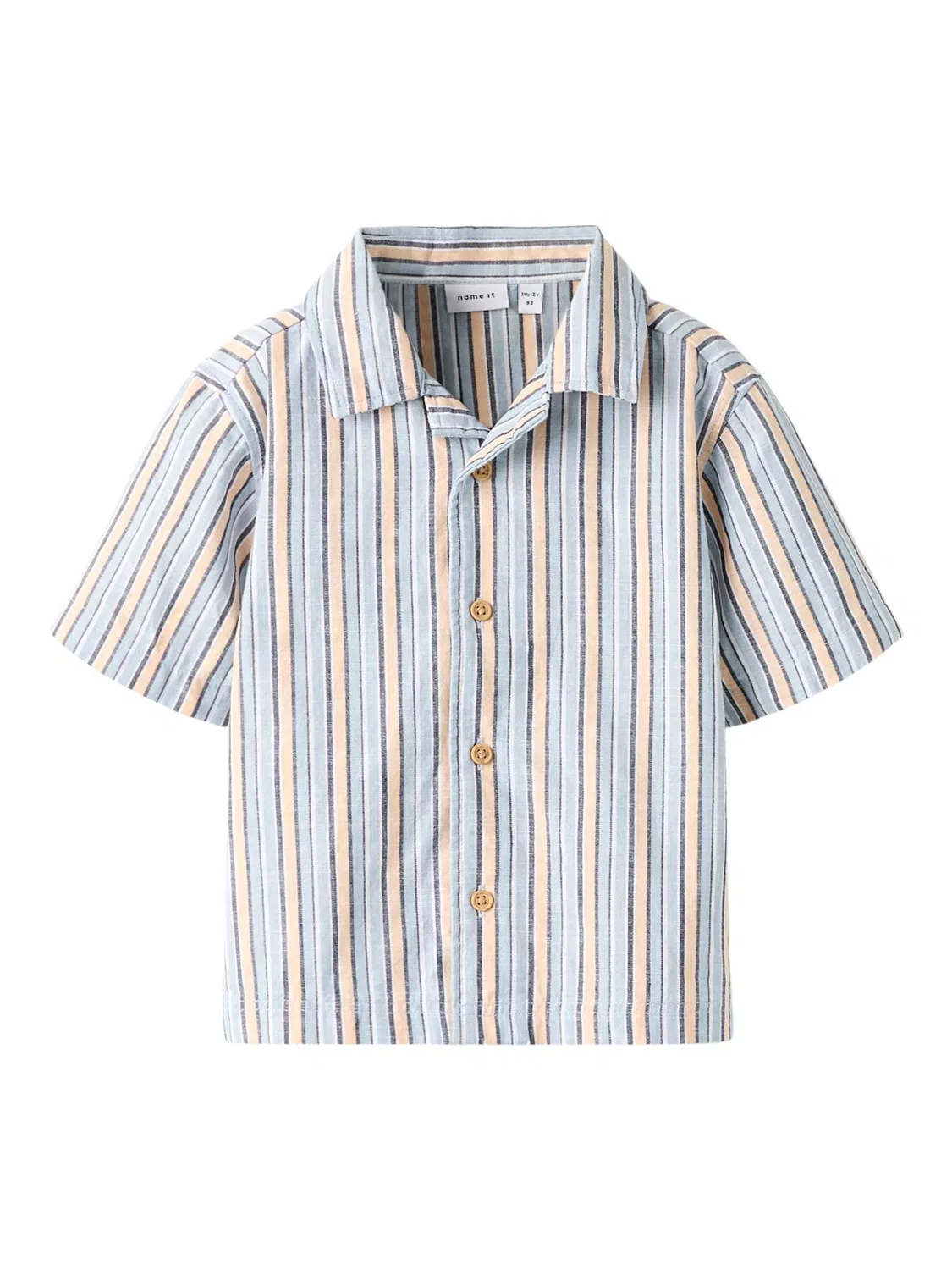Рубашка на пуговицах стандартного кроя Name It, Navy/Light Blue