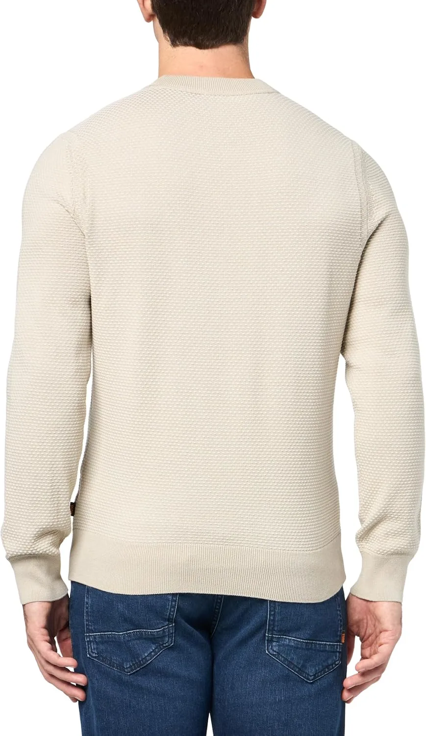 BOSS мужской свитер из хлопковой смеси Microstitch — фото 2
