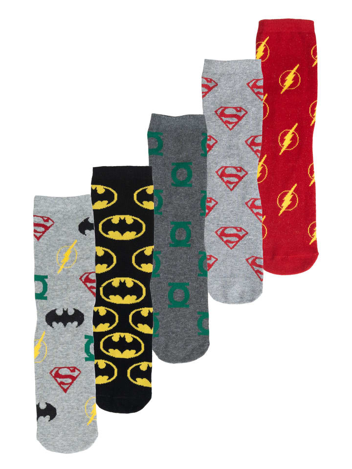 

Носки United Labels 5er Pack DC Comics Justice League Socken Sneaker Strümpfe, разноцветный