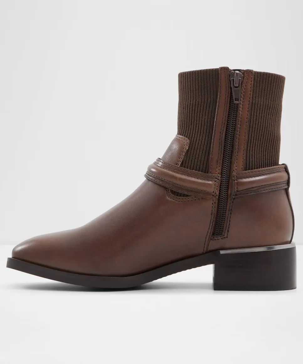 Женские полусапожки с круглым носком Aldo, коричневый — фото 3