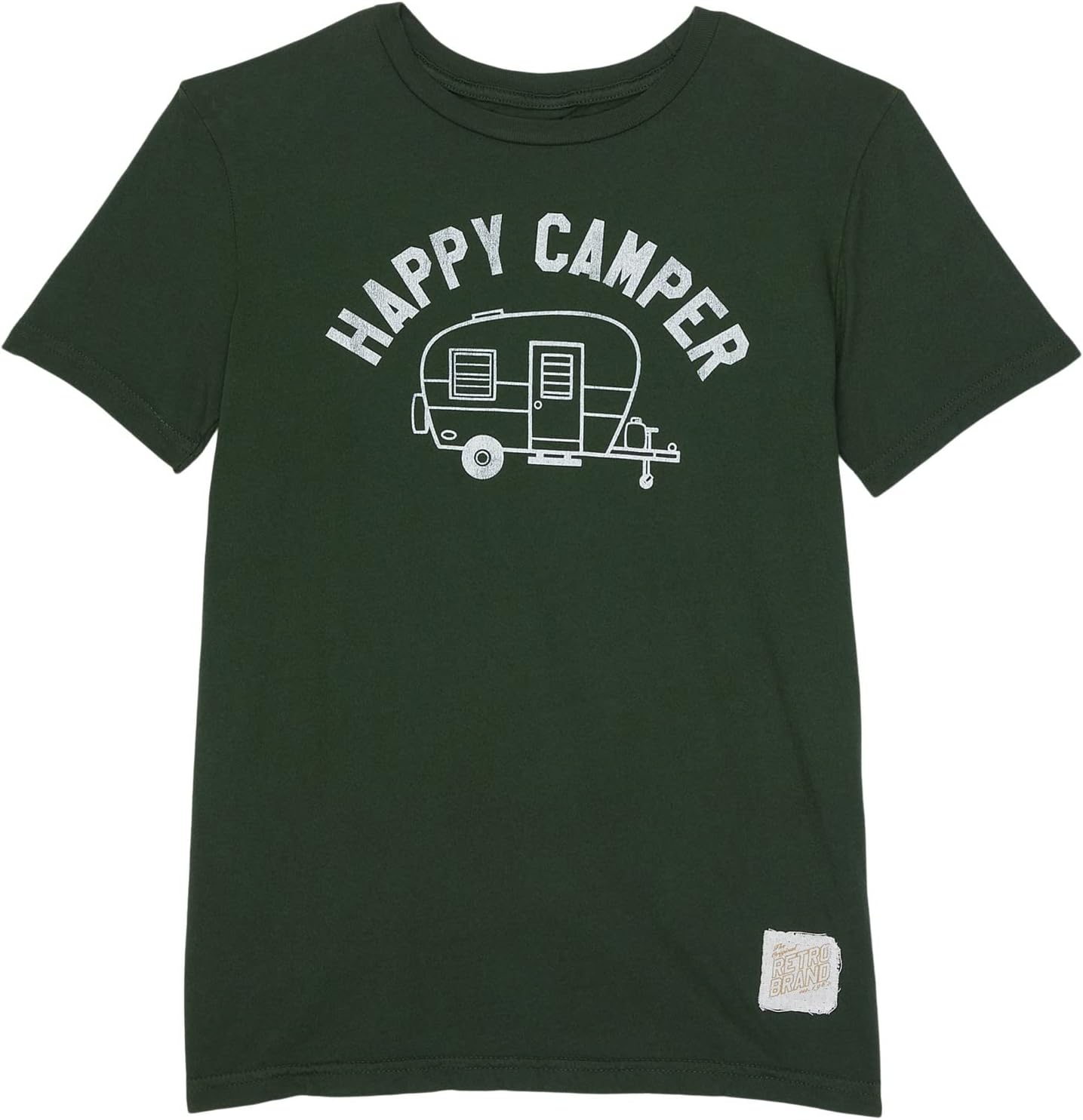 

Футболка The Original Retro Brand Kids Happy Camper Cotton Crew Neck Tee, цвет Forest