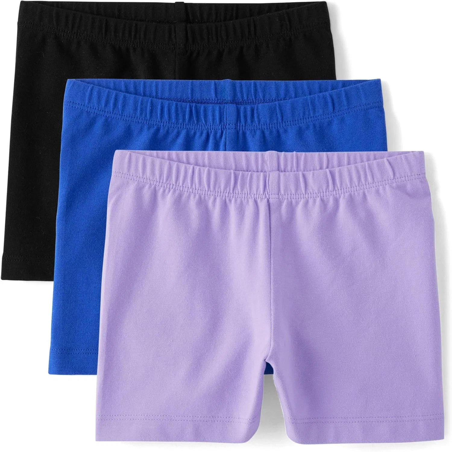 Детские шорты для девочек "Новый трюк" от The Children's Place, Blue/Purple/Black 3-Pack