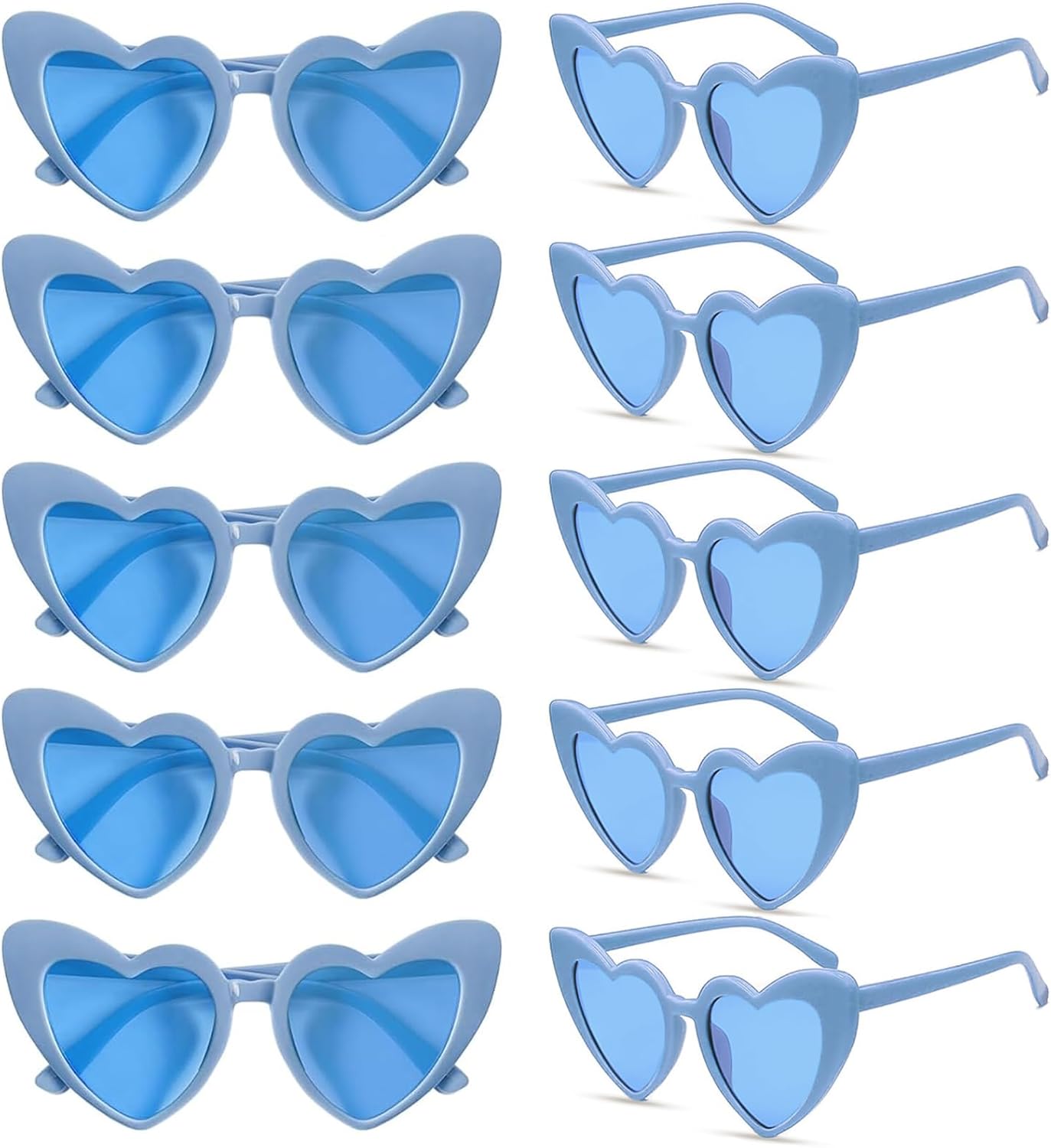 

Набор из 10 солнцезащитных очков в форме сердца для женщин, «кошачий глаз», очки в форме сердца, сувениры для девичника, свадебные принадлежности, оптовая продажа очков Matcheck, Dusty Blue