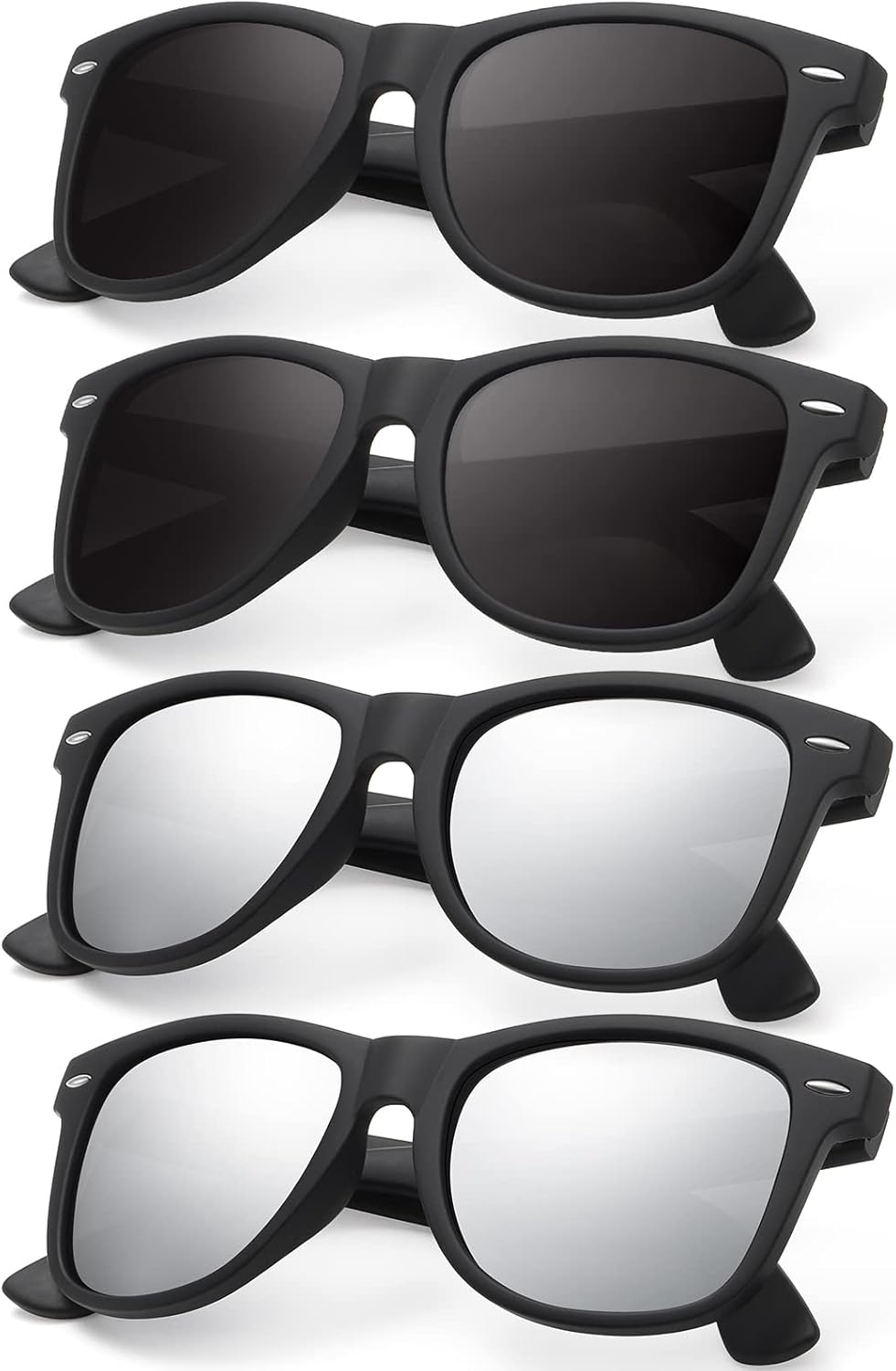 

Поляризованные солнцезащитные очки для женщин и мужчин - модные солнцезащитные очки для вождения, рыбалки, с защитой от УФ-излучения UV400 Occhsouo, A21-black*2+white*2