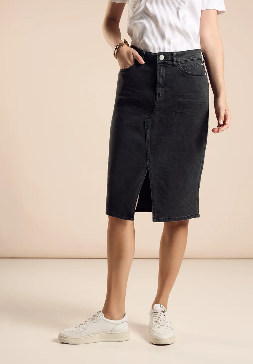 

STREET ONE джинсовая юбка с карманами, цвет Soft Black Washed