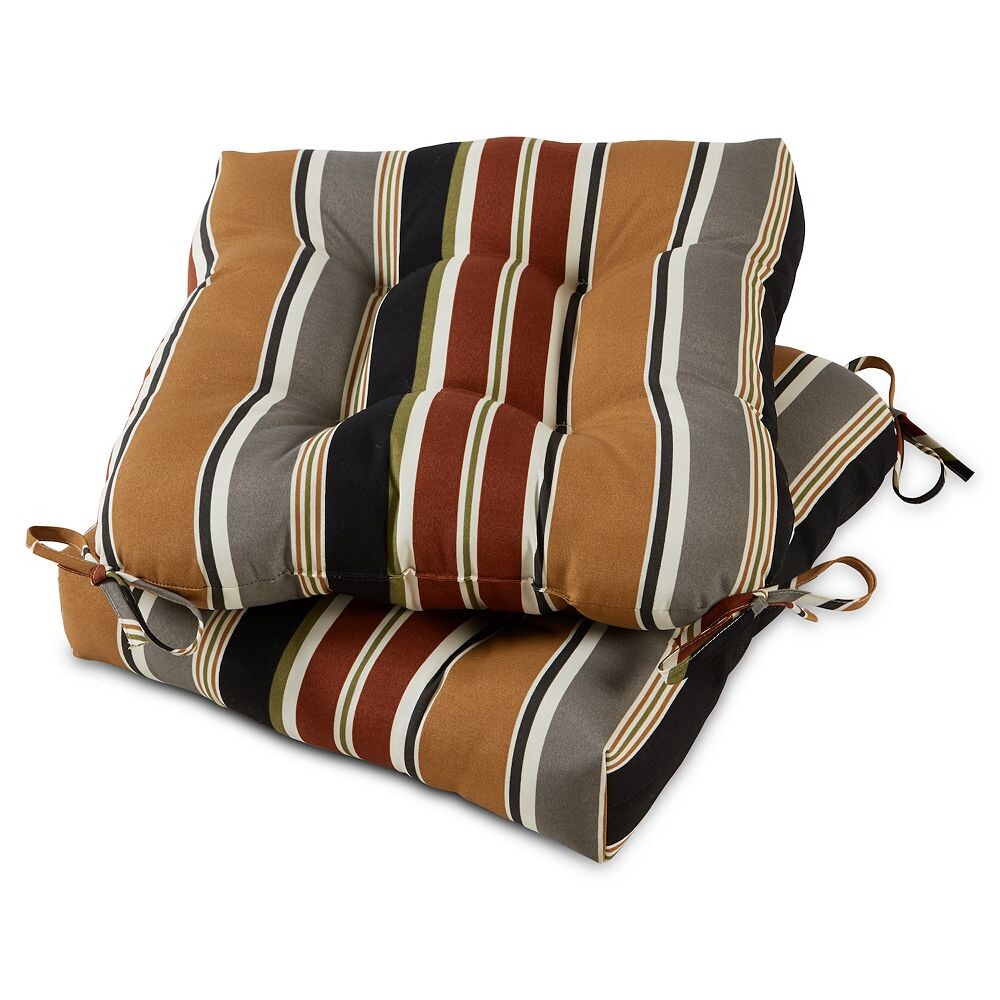 

Greendale Home Fashions 20-дюймовый набор подушек для уличного стула из 2 предметов, цвет Brick Stripe