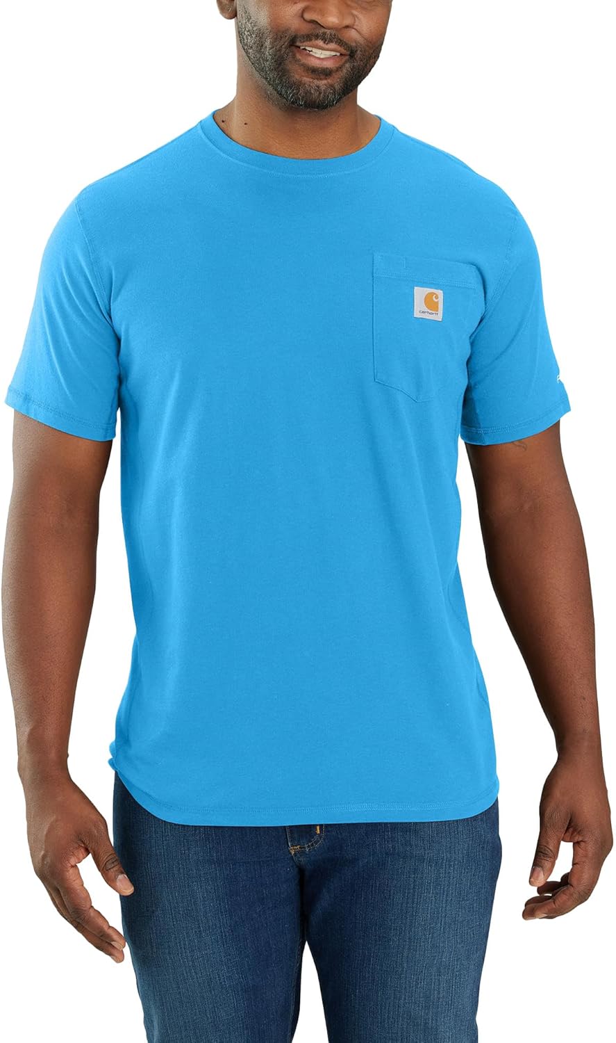 

Carhartt мужская футболка 104616 Force Relaxed Fit Midweight с коротким рукавом и карманом, Azure Blue, Синий, Carhartt мужская футболка 104616 Force Relaxed Fit Midweight с коротким рукавом и карманом, Azure Blue