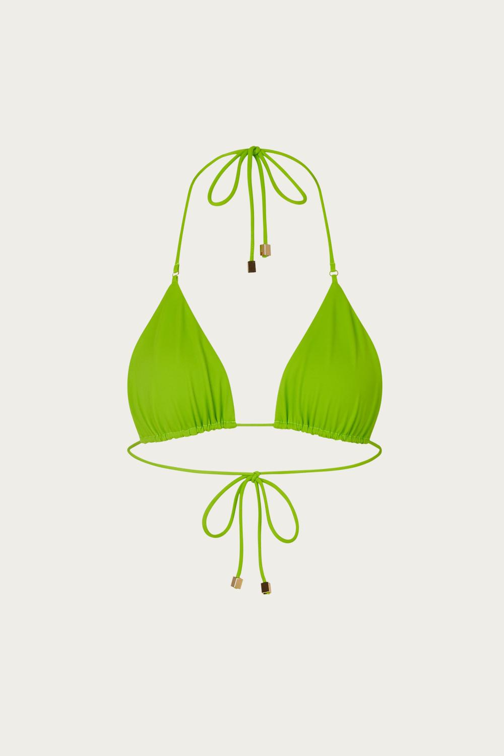 

Треугольный топ бикини Diana в минерально-зеленом NOMAD TRIBE SWIM