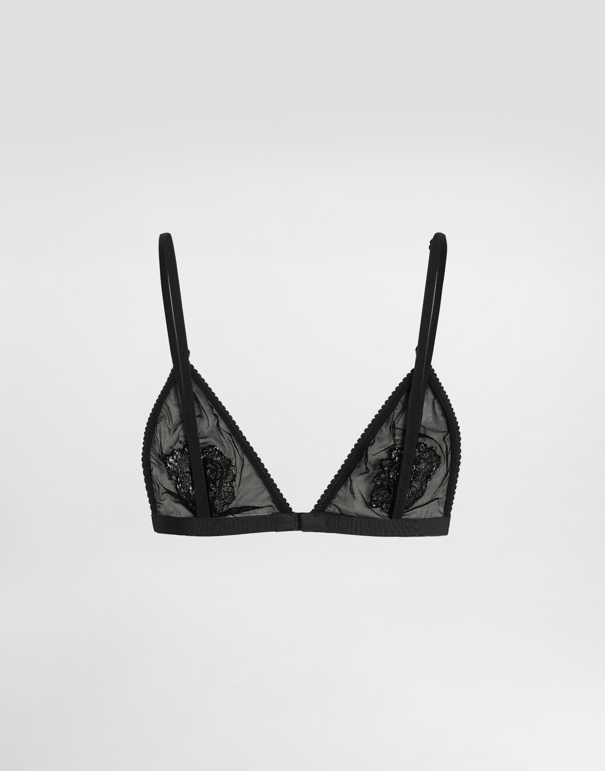 Бюстгальтер из тюля и кружева Dolce & Gabbana, черный — фото 2