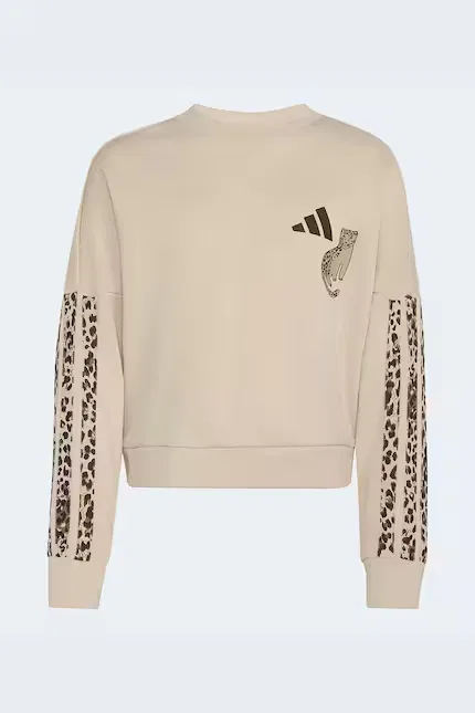 Комплект с животным принтом Adidas, бежевый — фото 3